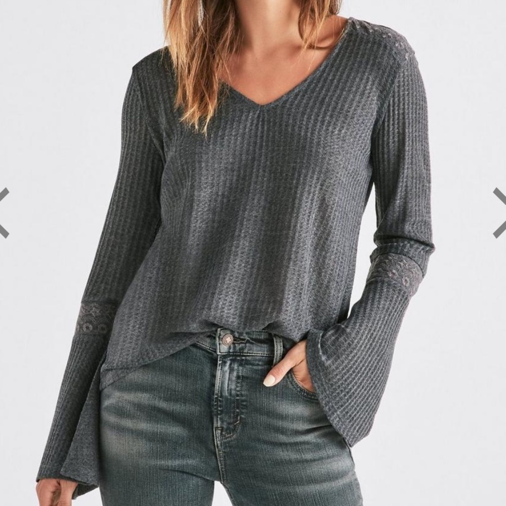 Lucky 🍀 Brand Waffle Thermal Long Sleeve Top